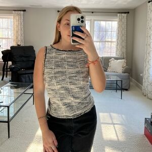 NWT Max Studio Tweed Sleeveless Top